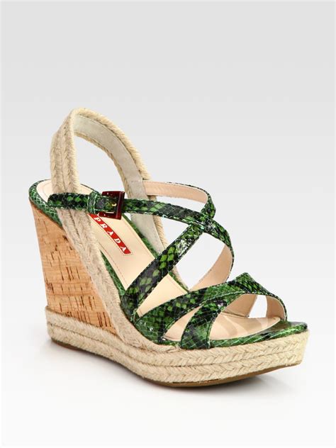 prada green espadrilles